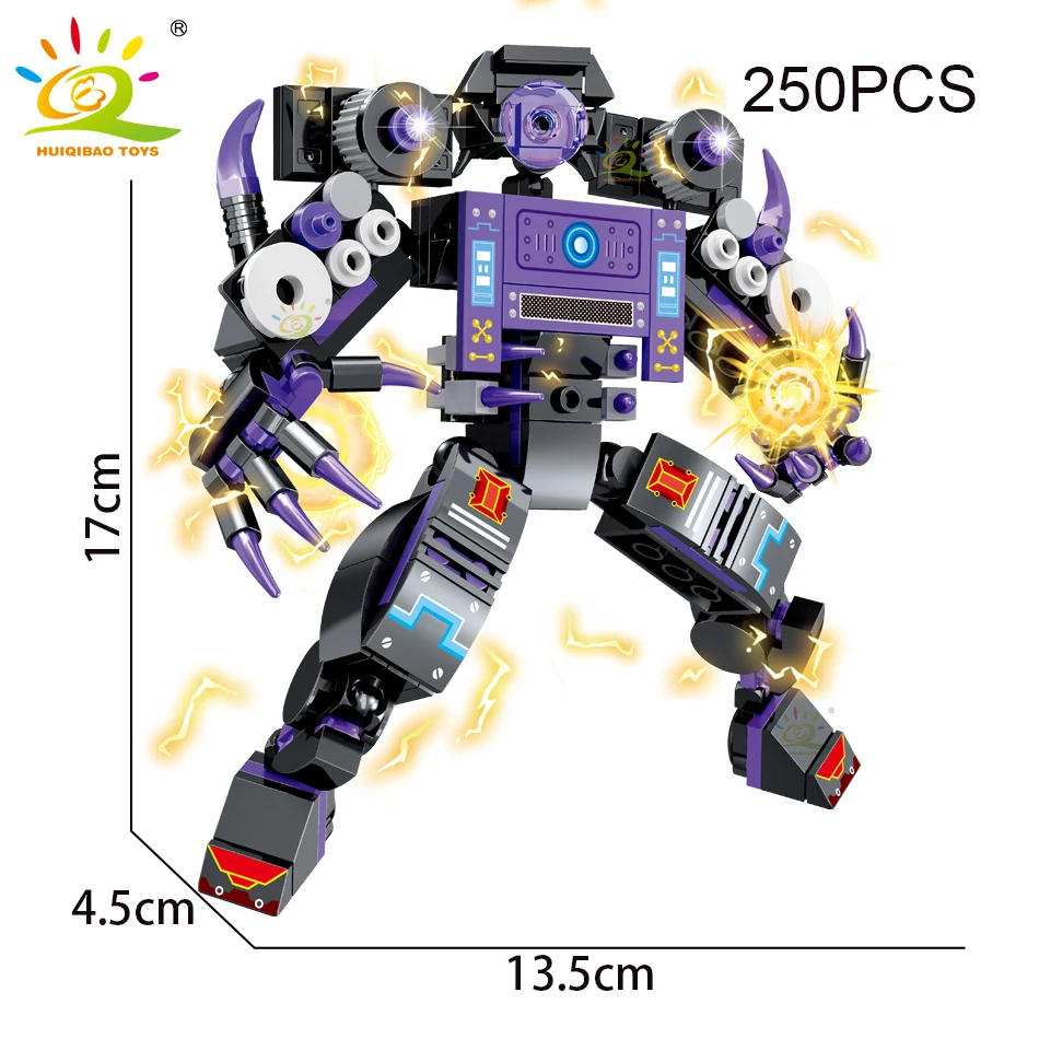 Huiqibao Diy Skibidi Wc Man Monitor Man Bouwstenen Set Titan Speaker Man Titan Camera Model Bakstenen Speelgoed Voor Meisjes Volwassen