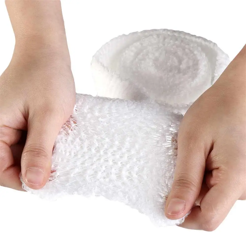 التجنيب شبكة مرنة أنبوبي ضمادة تنفس شبكة بوليستر ضمادة مرونة بيضاء تنفس ضمادة المعصم/الكوع/الركبة/الكاحل