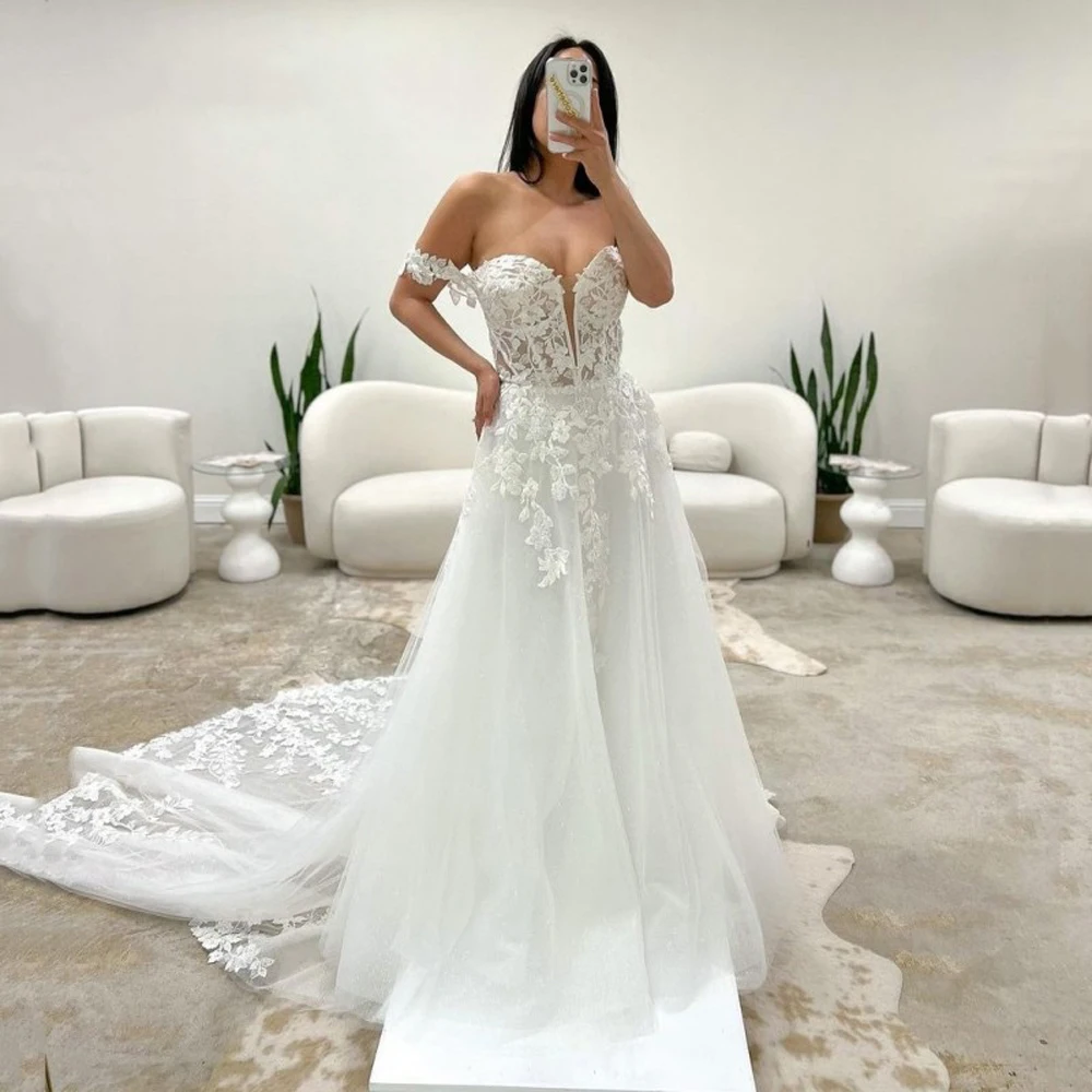 2024 Elegant A Line Women Wedding Dresses Popular Sexy Sleeveless Bride Gowns Mopping Length Princess Banquet Vestidos De Noivas