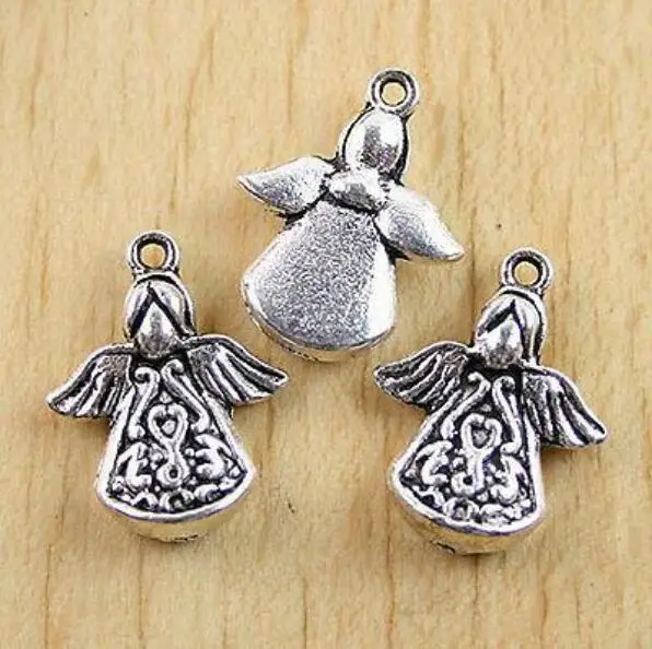 10Pcs 22x16.5mm Tibetan silver angel charms h0572
