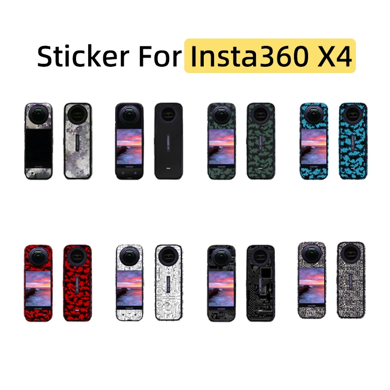 For Insta360 X4 Panoramic Action Camera Sticker Anti-scratch Protective Film Personalized Refit Change Color Decals Accessories