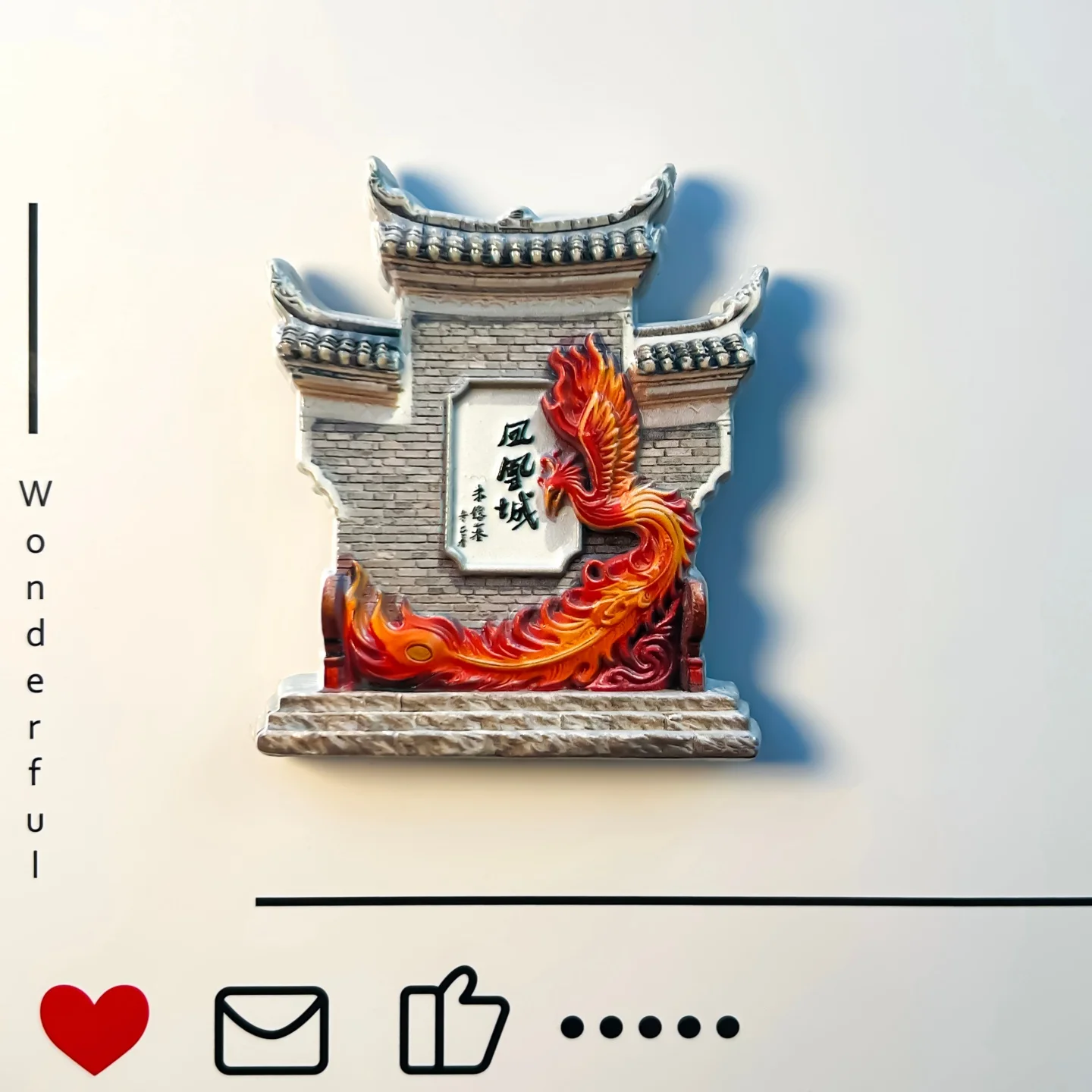 China, Hunan, Tourist Souvenirs, Phoenix Ancient City, Featured Buildings, Check in Points, Refrigerator Stickers