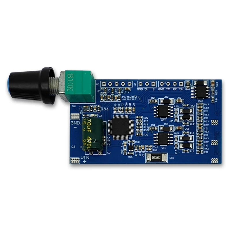 Módulo controlador de velocidade ESC de motor sem escova trifásico com potenciômetro DC12-24V 10A STC32G para motor A