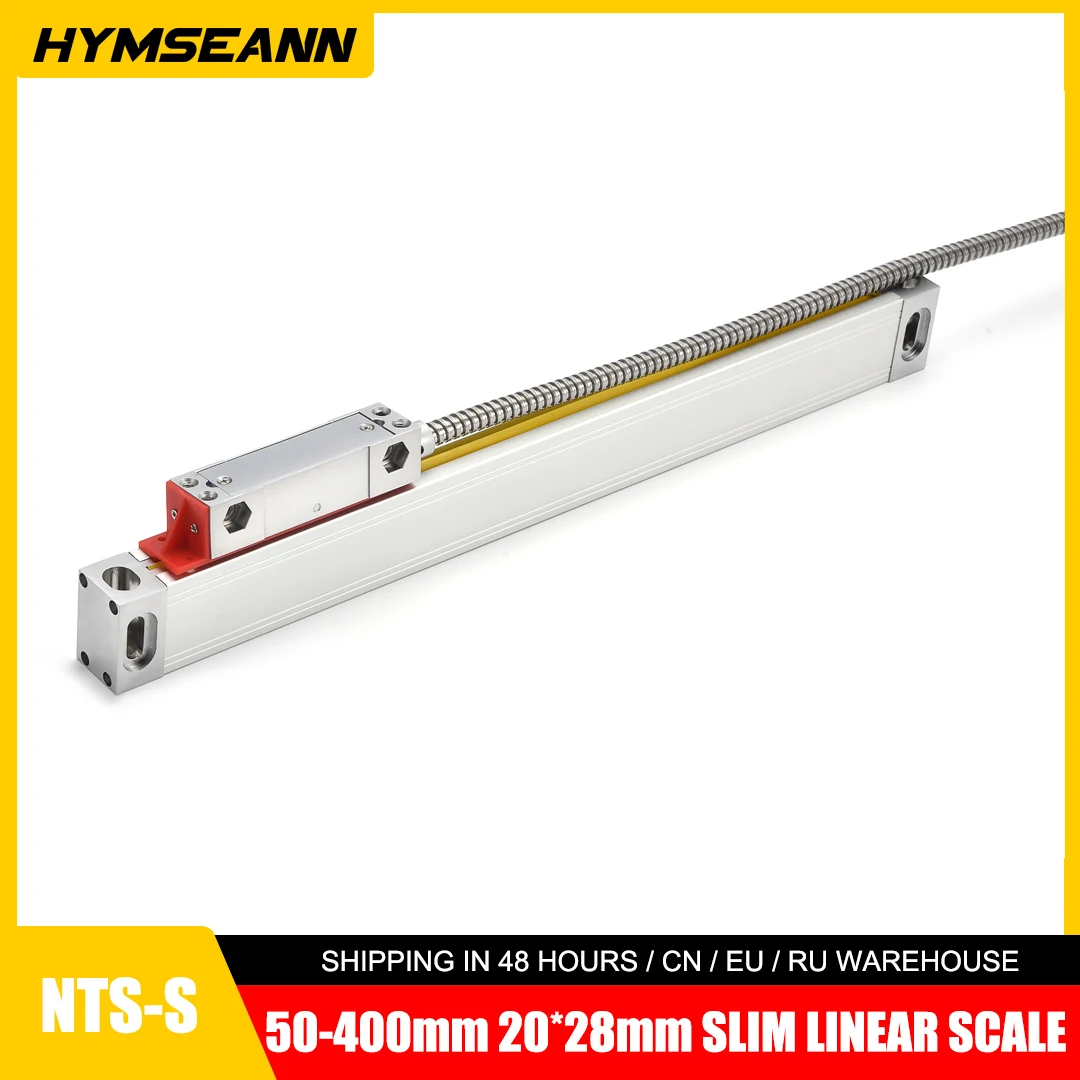 NTS-S High Precision TTL 0.005mm DRO Slim Linear Glass Scale 5um 5VDC Small Optical Encoder Sensor For Sino Rational Easson HXX