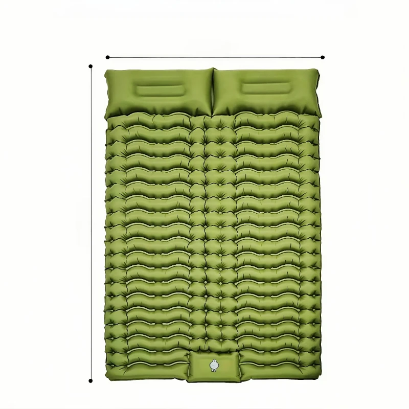 

Foot pump camping mattress, polyester polyester waterproof double layer foldable compact lightweight automatic inflation
