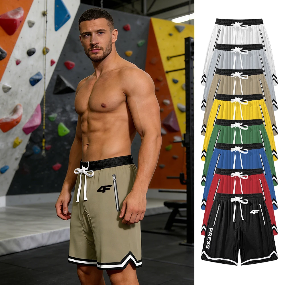 Gestreifte Basketball-Shorts für Herren, Sommer, locker sitzende Freizeitshorts für Basketball, Fitness, Lauftraining, bedruckte Sportshorts