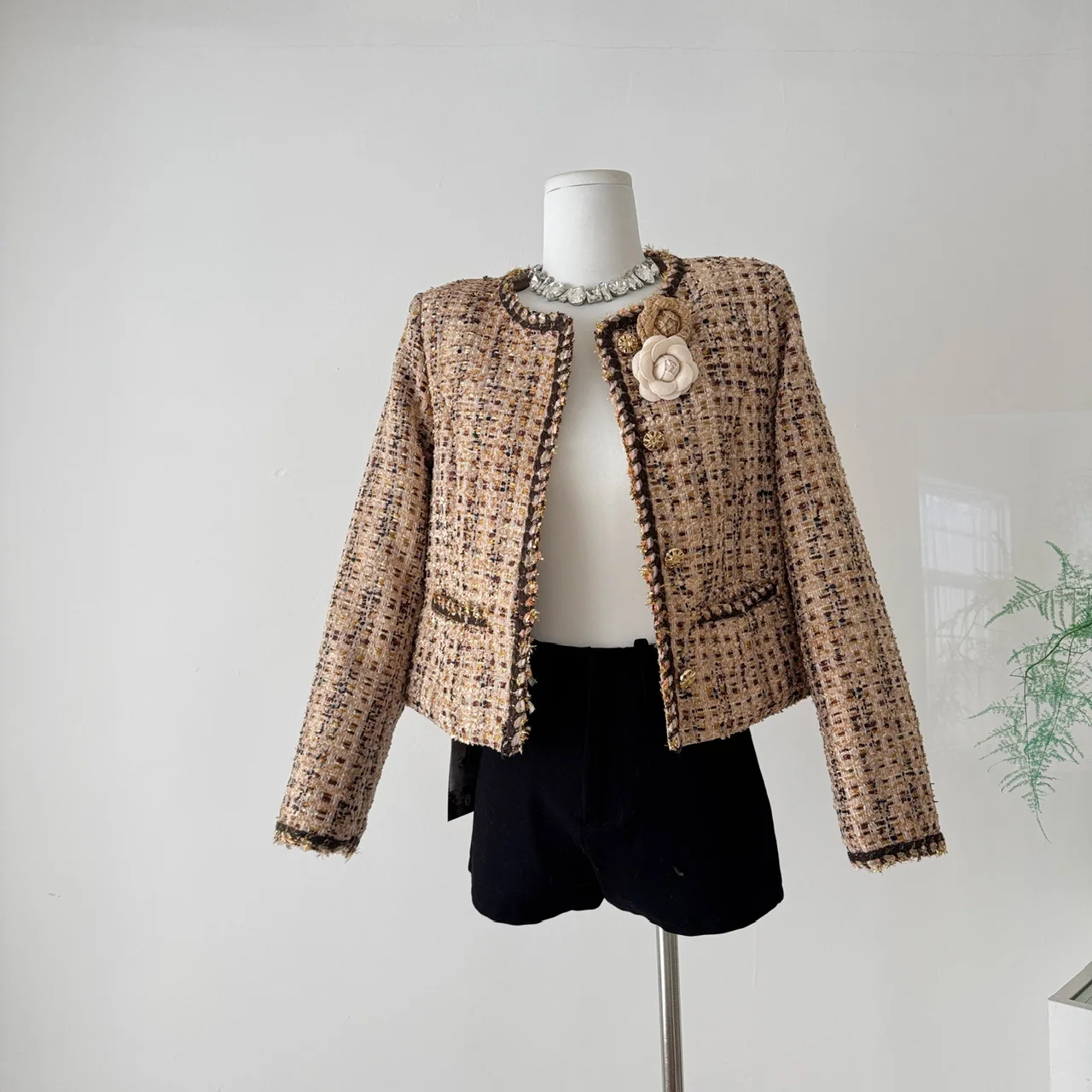 Autumn French Luxury Fragrant Short Coat Women High Quality Female Outwear Coats