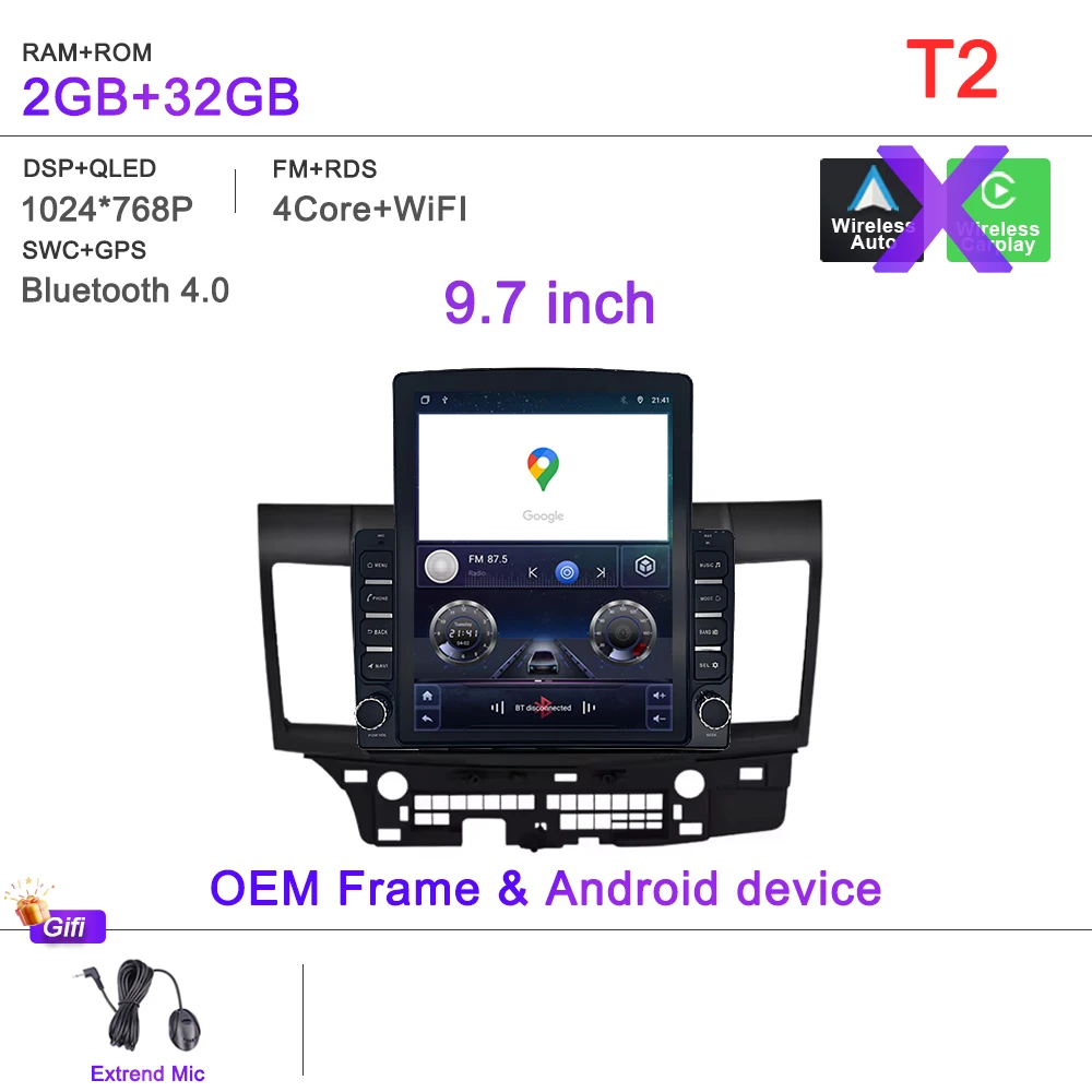Android 15 Auto Voor Mitsubishi Lancer 10 CY 2007-2017 GPS Navigatie High-performance CPU Dvd-speler auto Stereo Head Unit Wifi