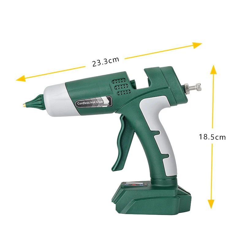 For Makita/Dewalt/Milwaukee/Bosch 18V Li-ion Battery Cordless Hot Melt Glue Gun with 11mm Glue Sticks Digital Display Glue Gun