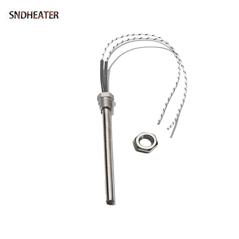 

SNDHEATER DN15 G1/2" Thread Electric Water Heating Element 220V 12x400/500/600MM Thread Cartridge Heater 2KW 2.5KW 3KW with Nut