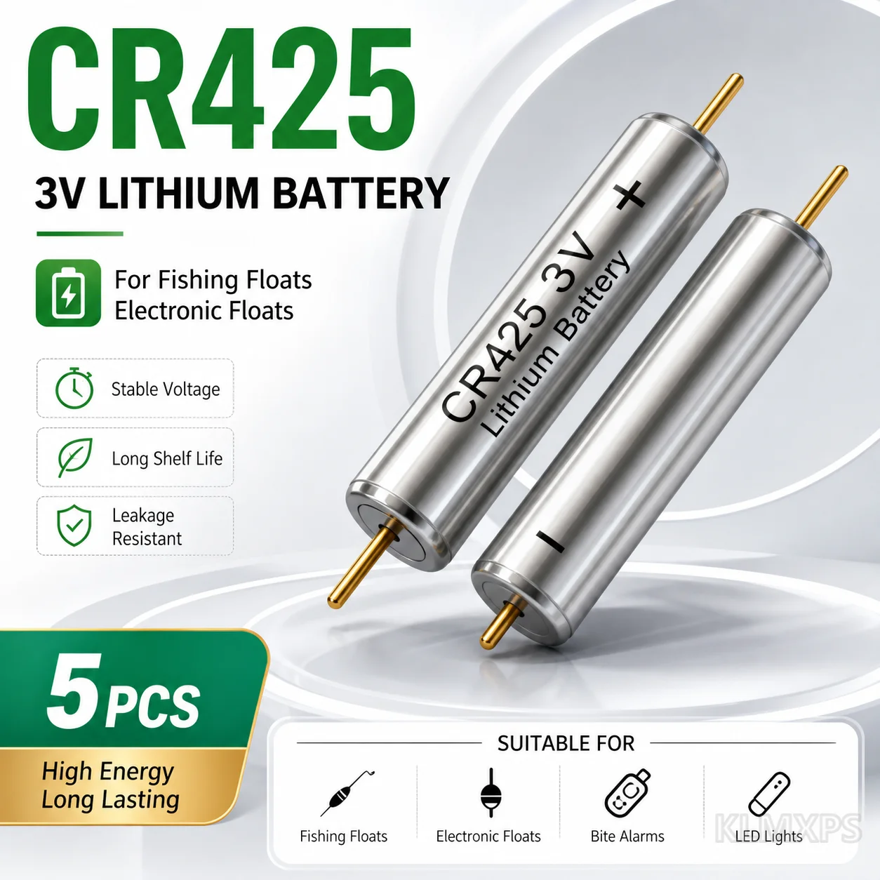 CR425 Fishing Float Battery USB Charger Charging Accessory for Electronic Fishing Float Bite Alarm Indicator Tool