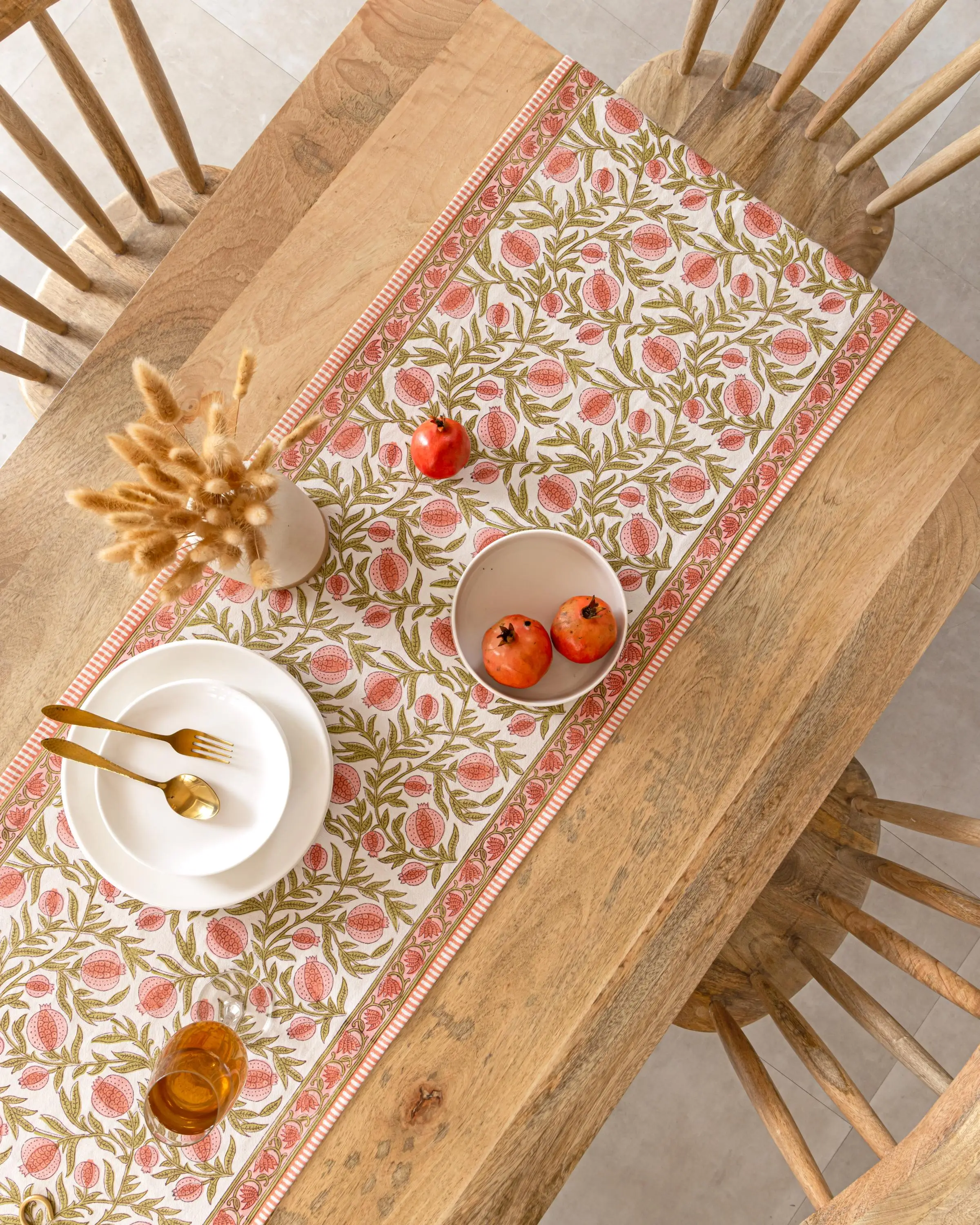 Taplak Meja Motif Bunga Delima - Home Decor Jaipur ulasan dan harga