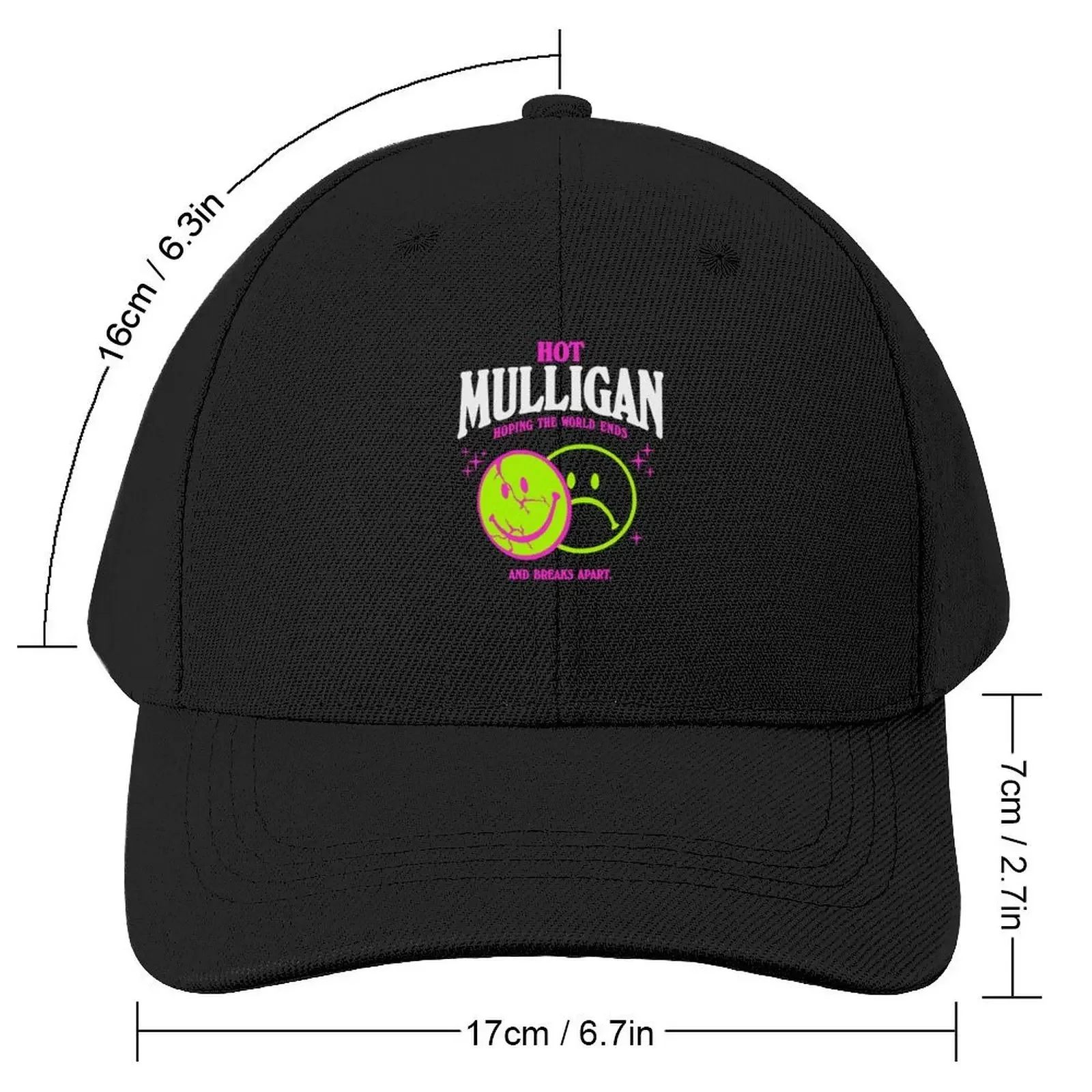 Hot Mulligan Merch Smile Shirt Baseball Cap Sports Cap black Women's Golf Wear Men's