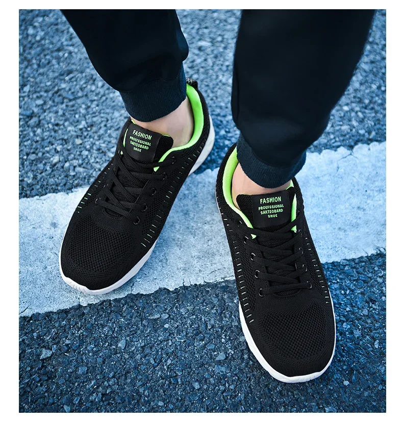 Men Fashion Sports Running Jogging Shoes Casual Sneakers Lace Up Breathable Mesh Light Tennis Outdoor Walking_vogvips.com
