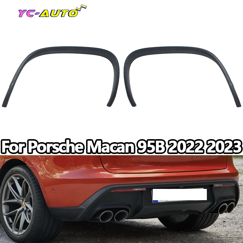 Für Porsche Macan 95B 2022 2023 95B807811 Auto Hinten Lip Auspuff Rahmen Hinten Stoßstange Endrohr Rahmen Dekoration Abdeckung Zubehör