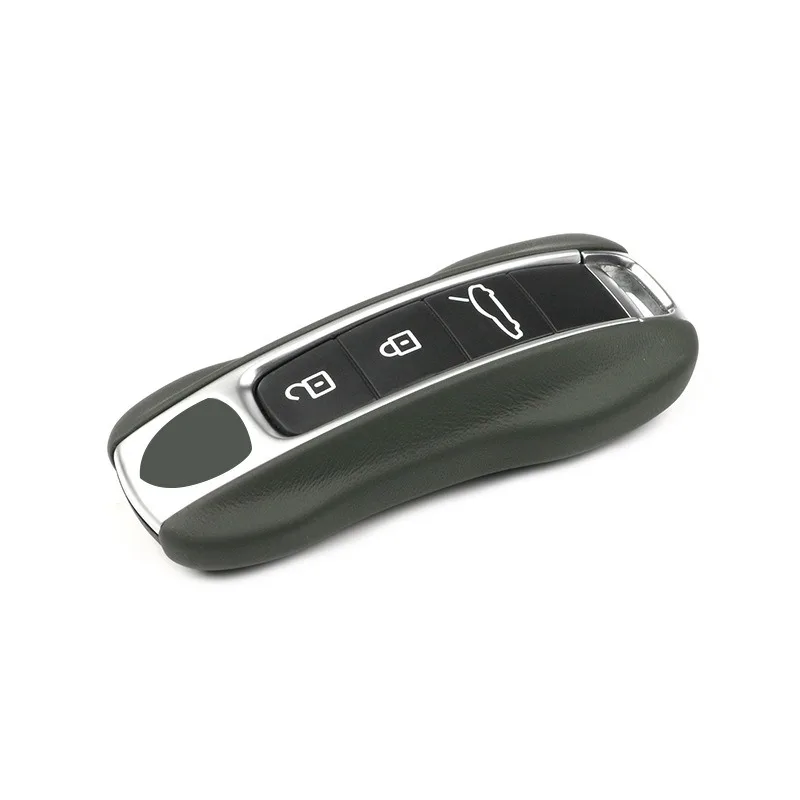 Leather Car Key For Porsche For Panamera Cayenne Cayman Macan Boxster 911 9ya 971 Shell Protection Remote Car Key Case Cover