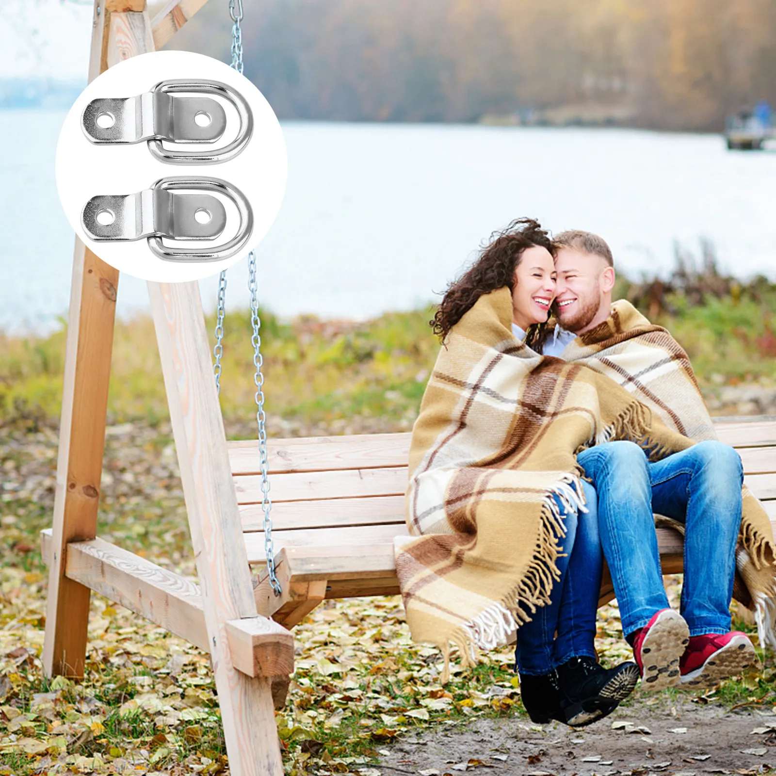 

10 шт. усиленных D-образных пряжек из оцинкованной стали для крепления веревок, тросов, ремней, цепей