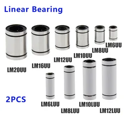 2pc LM8 LM8UU LM3UU LM10UU LM16UU LM6UU LM12UU LM20 Linear Ball Bearings 8mm Bore 15mm OD 24mm Length For CNC Machine 3D Printer
