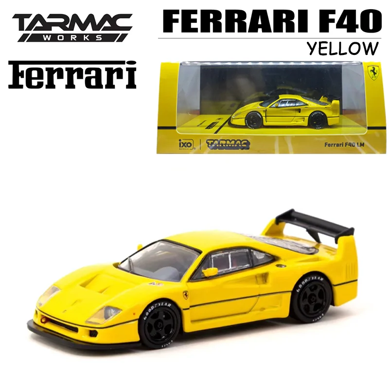 Tarmac Works 1/64 FERRARI F40 LM yellow Alloy Toy Motor Vehicle Diecast Metal Model Gifts