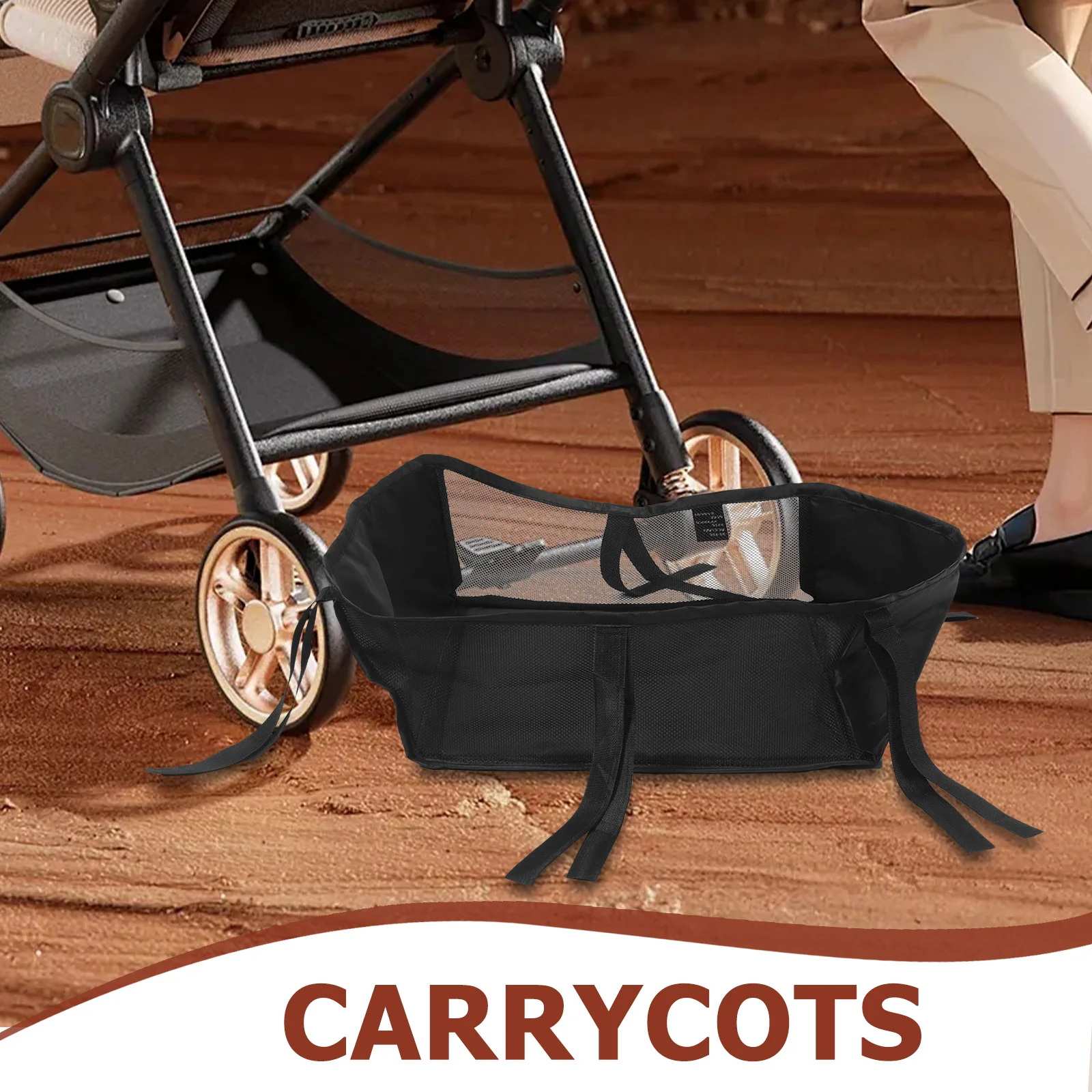 Stroller Accessory Basket Heavy Duty Under Seat Storage for Baby Stroller Organizer Compact Diaper Holder Utility Bin Pram