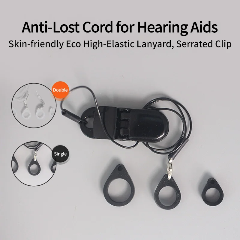 New Tingoton Transparent Binaural Anti Loss Rope Hearing Aid Safety Protector Clip for BTE Hearing Aid Protection Child Adult view 3