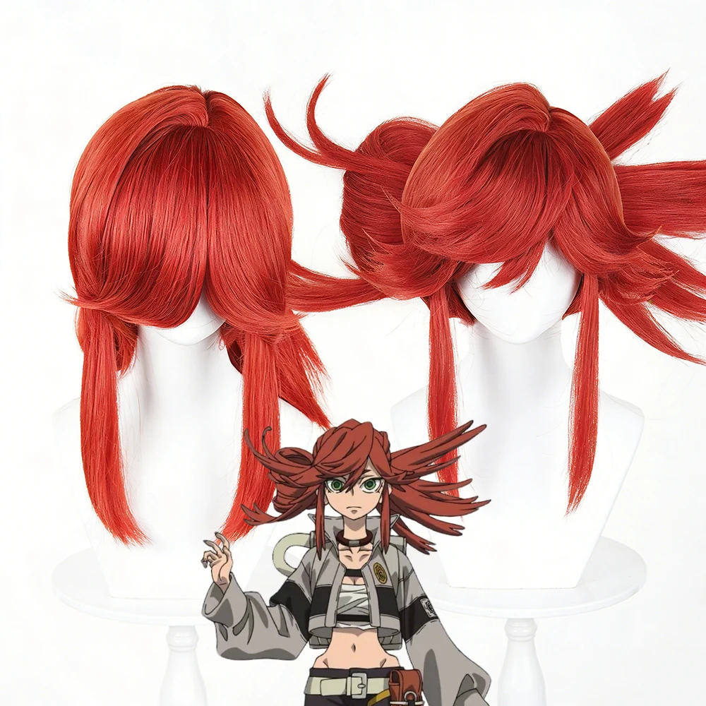 

Anime GACHI AKUTA Riyo Li Glaze Cosplay Wig Women Red Hair Heat Resistant Synthetic Wigs Halloween Carnival Party Prop