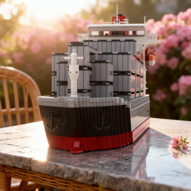 

Конструктор MOC «Контейнеровоз» (22585 деталей), модель грузового судна, развивающая игрушка, креативный подарок на Рождество, идея для творчества и обучения, DIY