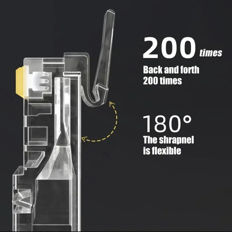 1/10/30 Stuks Pass Through RJ45 Cat7/Cat6/Cat5 Afgeschermde Connectors Crystal End Vergulde 8P8C Crimp UTP Ethernet Modulaire Plug