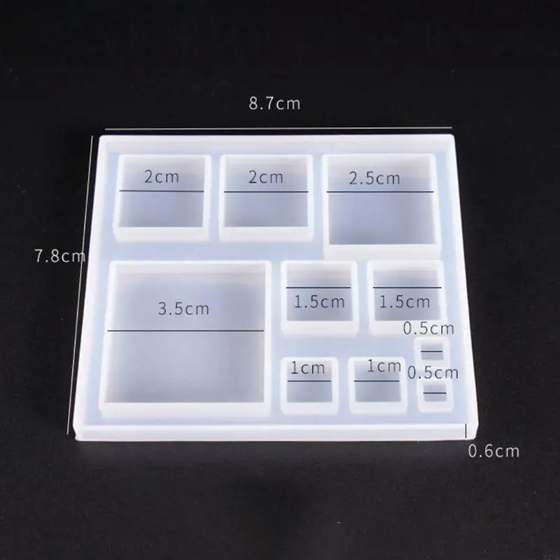 N2ue Snowflake/Square Epoxy Resin Molor Mirror Crystal Moldant