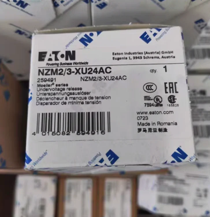 

New original EATON AC 24V undervoltage coil NZM2/3-XU24AC suitable NZM series of mould-case circuit breakers