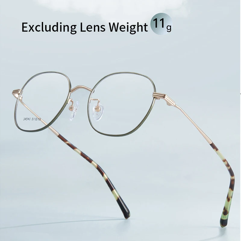 

Xbora Ultra-Light Round Alloy Glasses Frame Retro Flexible Optical Prescription Eyeglasses For Men And Women New 2024 34540