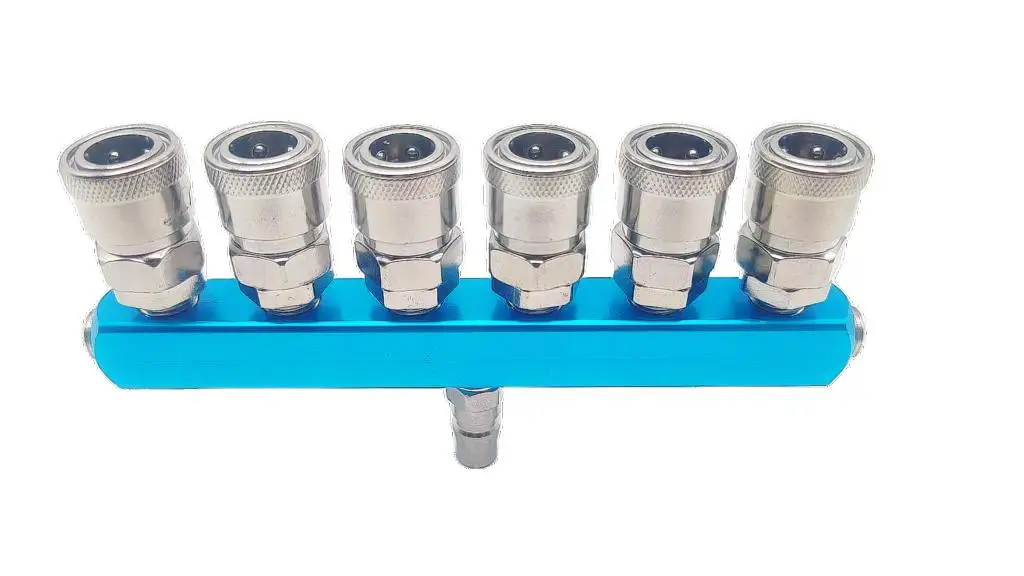 Compressor Pneumatic Fitting Pump Tool Coupler Manifold Multi Splitter EU/JP style Air Gas Distributor for 1/4 Quick Connector