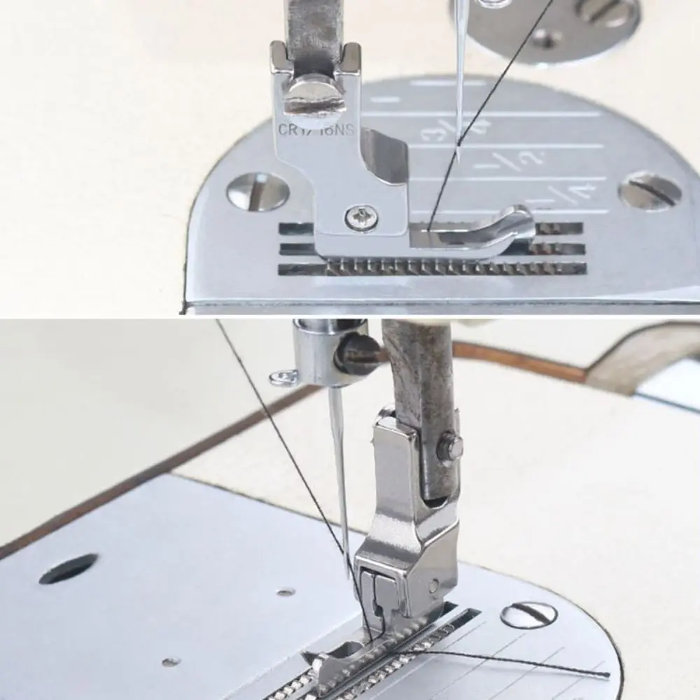 Narrow Type Guide Presser Foot Durable Left/Right Edge Lockstitch Sewing Machine Feet for Knitt and Thin Materials