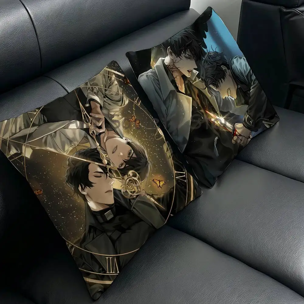 O-Omniscient Readers Joongdok Art Pillow Case Square Double-Sided Printing Short Plush Sofa Cushion Cover Bedroom Bedside Pillow