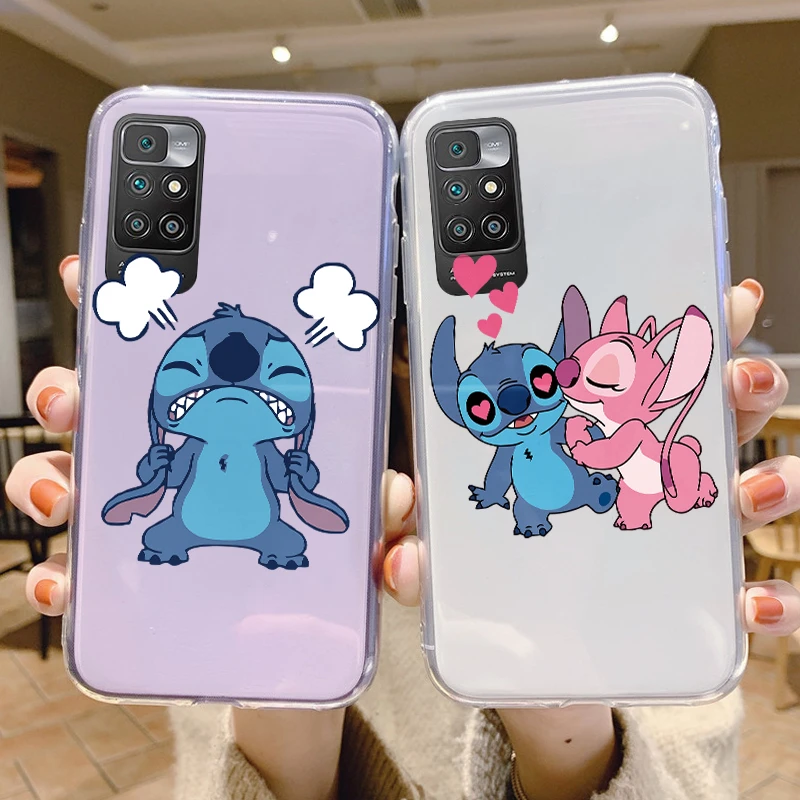 Classic Stitch Case For Redmi 10 4G 2020 Phone Cover Cartoon Girl Gift Soft Silicone Capa Funda For Redmi 10 4G Cute Angle Clear