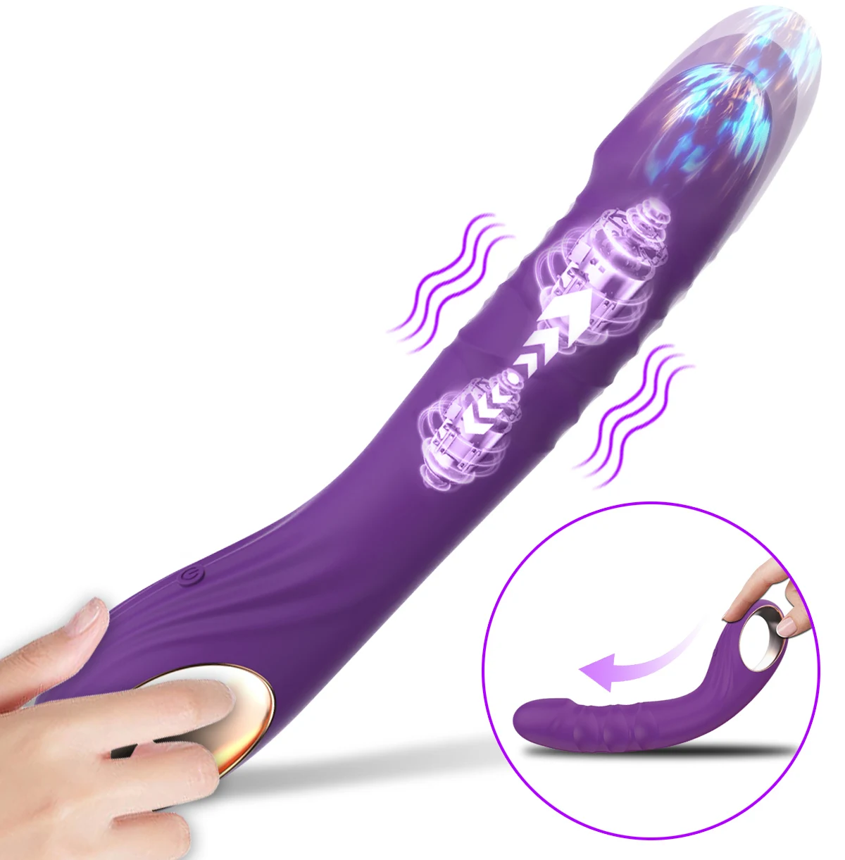 Realistic Insert Dildo Vibrator With 10 Vibration Mode G-spot Stimulation Massage Masturbation Device for Adult Female Sex Toys