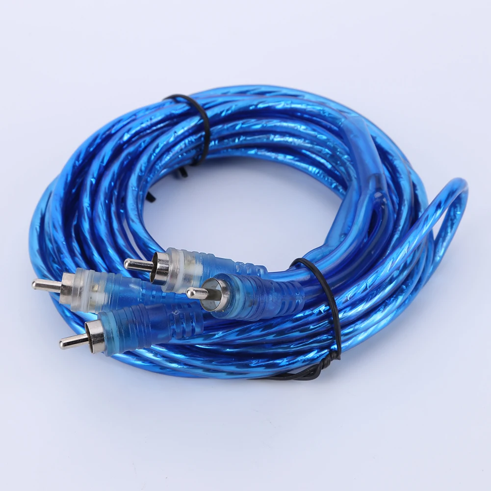 1500W/2000W Car Power Amplifier Wiring Kit 8GA RCA Power Cable 18GA Subwoofer Speaker Line for Car Modification for Auto Vehicle
