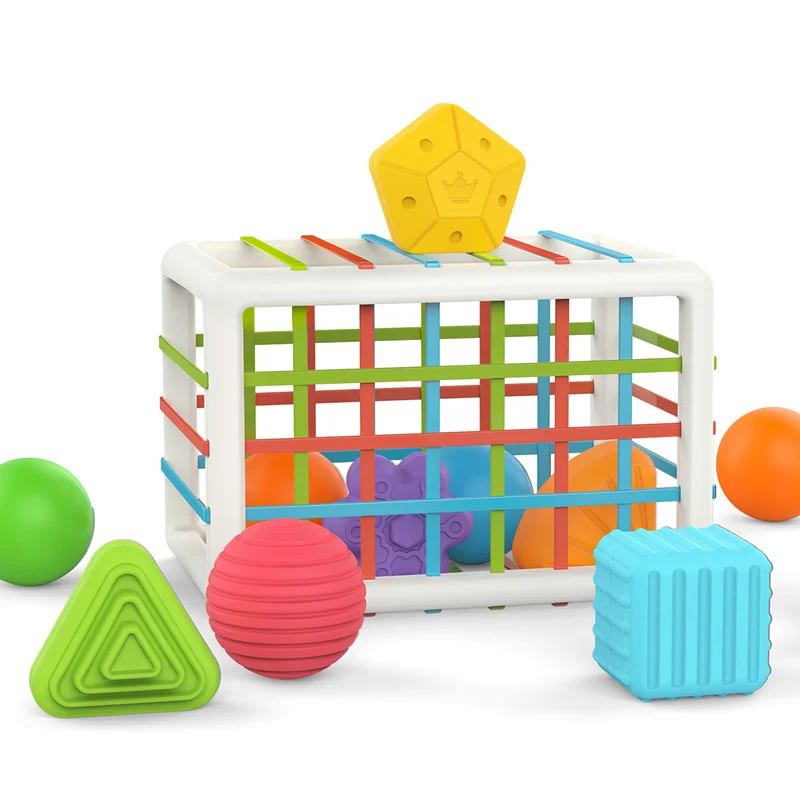 Baby Colorido Forma Blocos Classificação Novo Jogo Montessori Aprendizagem Brinquedos Educativos para Crianças Bebe Nascimento Infantil 0 12 Meses Presente