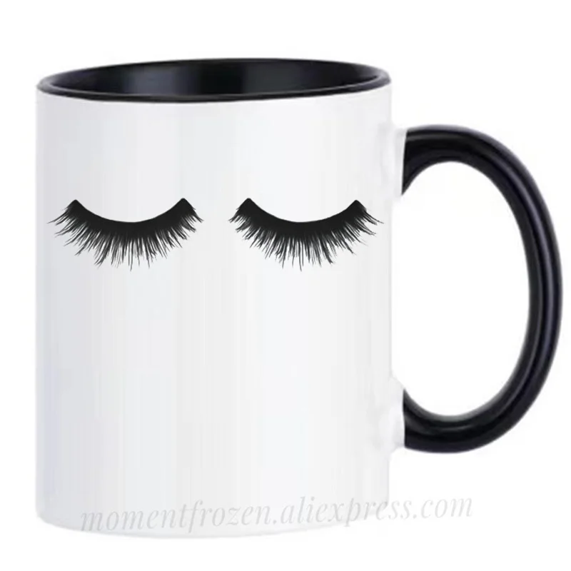 Mascara Eyelashes Mugs, Proposal Coffeeware, Makeup Drinkware, Bride Bridegroom Tableware, Wedding Cups, Engagement Gifts