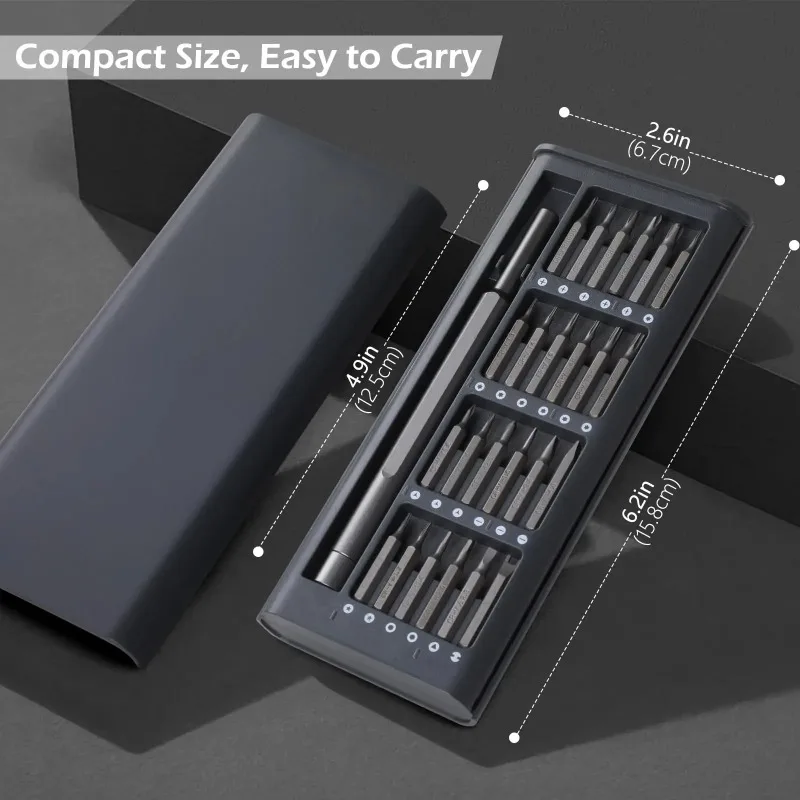 طقم مفك برغي 25 في 1 فيليبس توركس سداسية رأس مسطح مفك مغناطيسي رأس آيفون ساعة كاميرا نظارات #4