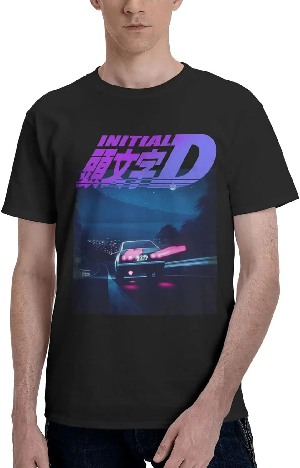 

Anime Initial D Mens T-Shirt Summer Casual O-Neck Short Sleeve Tops