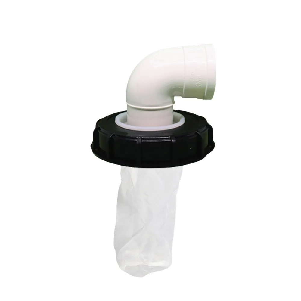 163 mm IBC Ton drumfittingen kunststof dop met filterschroef T-vormig/rechte kop/elleboog/verticaal regenwaterfilterafdekking wasbaar