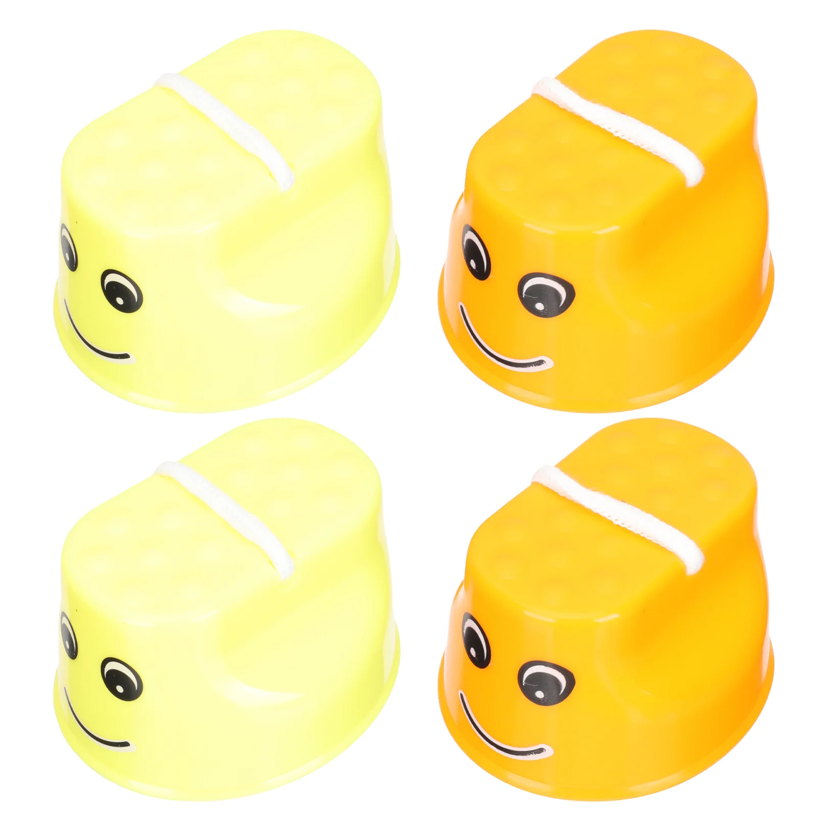 4 Pcs Smiling Face Stilts for Kids Safe Plastic Balance Training Toy Lightweight Portable Outdoor Play Equipment