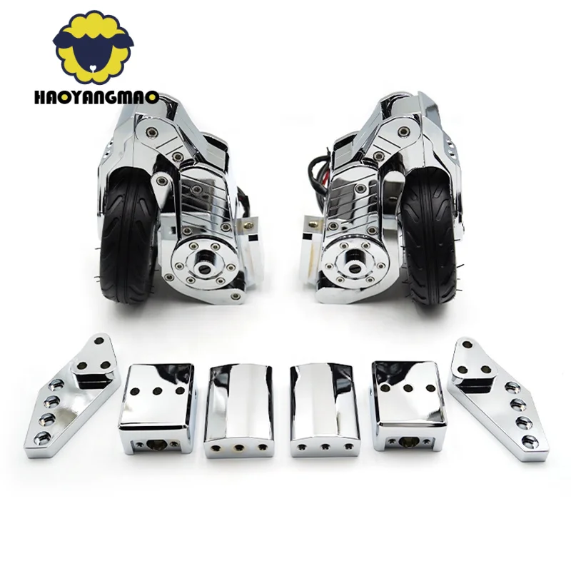 HYMOTO Parking Wheels for HD Indian K1600 GTL-chiefdom Brand Black/Chrome R18 Fitment 2-Year Warranty
