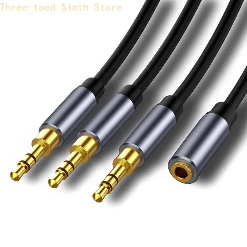 Stereo 3,5 mm Kopfhörer Splitter Adapter Kabel Draht Verbindungsleitung für Tablets E74A – Detail 9