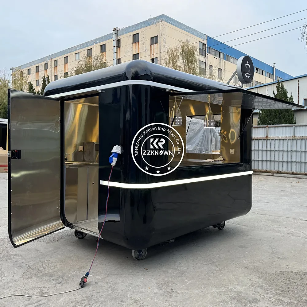 

Food Truck Ice Cream Cart Mobile Food Truck Hot Dog Cart Coffee Kiosk Mobile Food Trailer With Full Kitchen Catering Trailer