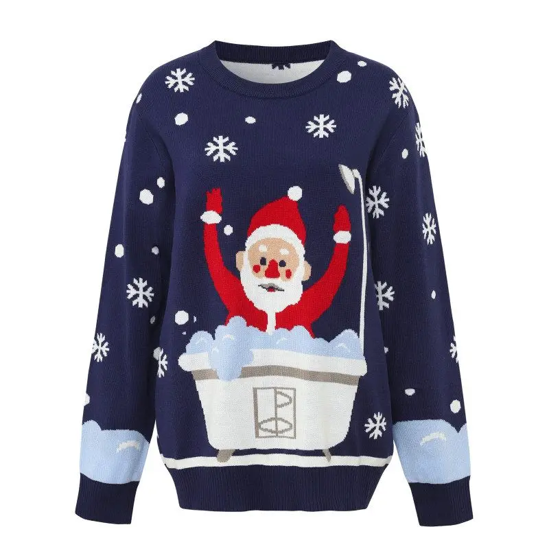 

2025 Autumn Winter Cisas Couple Ugly Cisas Sweater Long Sve Knitted Pullover Polyester Fiber 95% Other 5%
