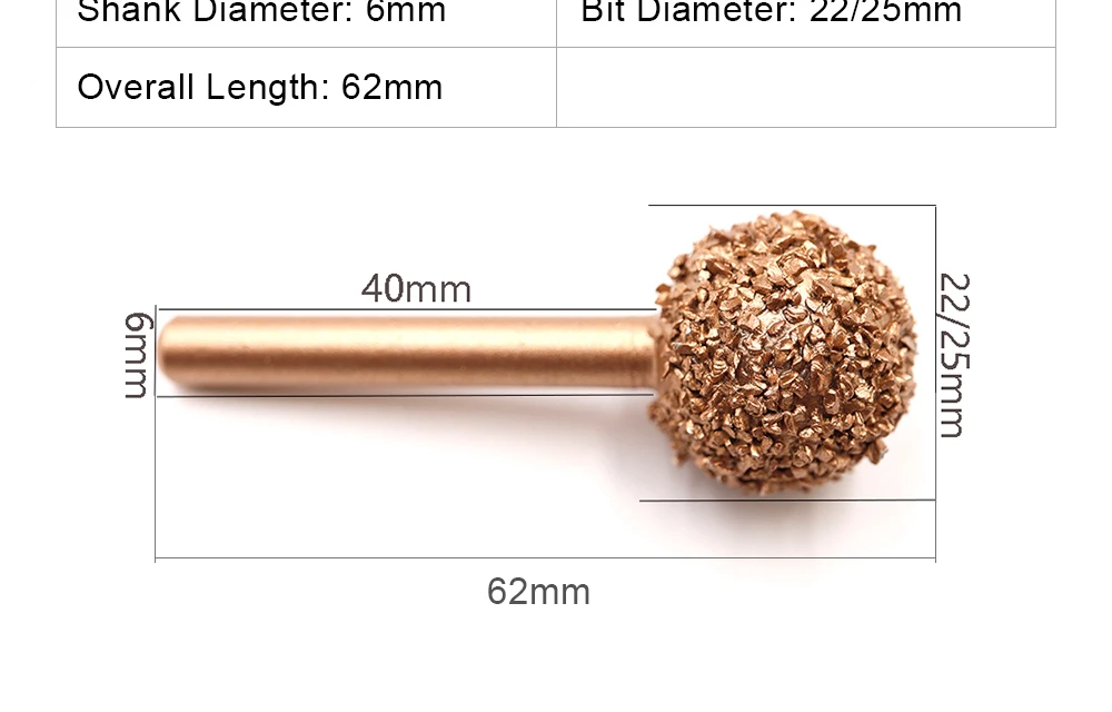 Reifenreparatur-Schleifscheibe Wolframstahl-Schleifscheibe 6x42mm 6x55mm Auto-Reifenpolierscheibe Gummi-PVC-Polierer – Detail 2