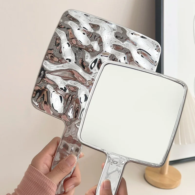 손잡이가 달린 휴대용 거울, 물 리플 휴대용 거울, 여행 및 가정용 화장품 거울