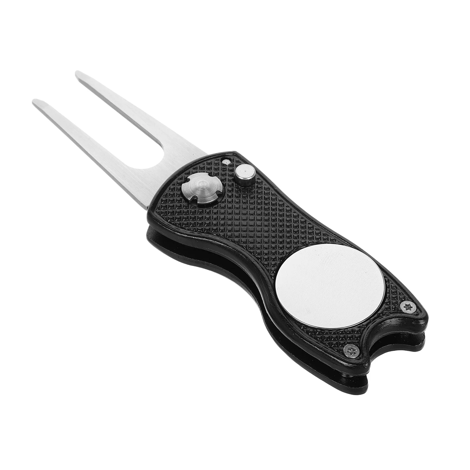 

Golf Divot Tool Foldable Aluminum Alloy Ball Mark Repair Tool For Golf Practice Training Compact Metal Golfing Accessory